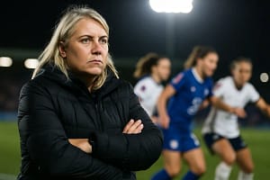 USWNT roster decisions discussed beside a training pitch with players warming up