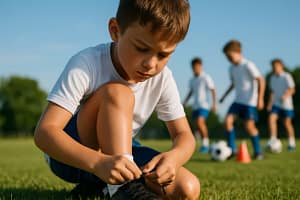 Youth Soccer Development session with coaches observing players during a training drill