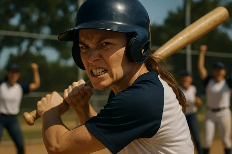 Women's Baseball World Cup players warming up on a sunlit baseball field